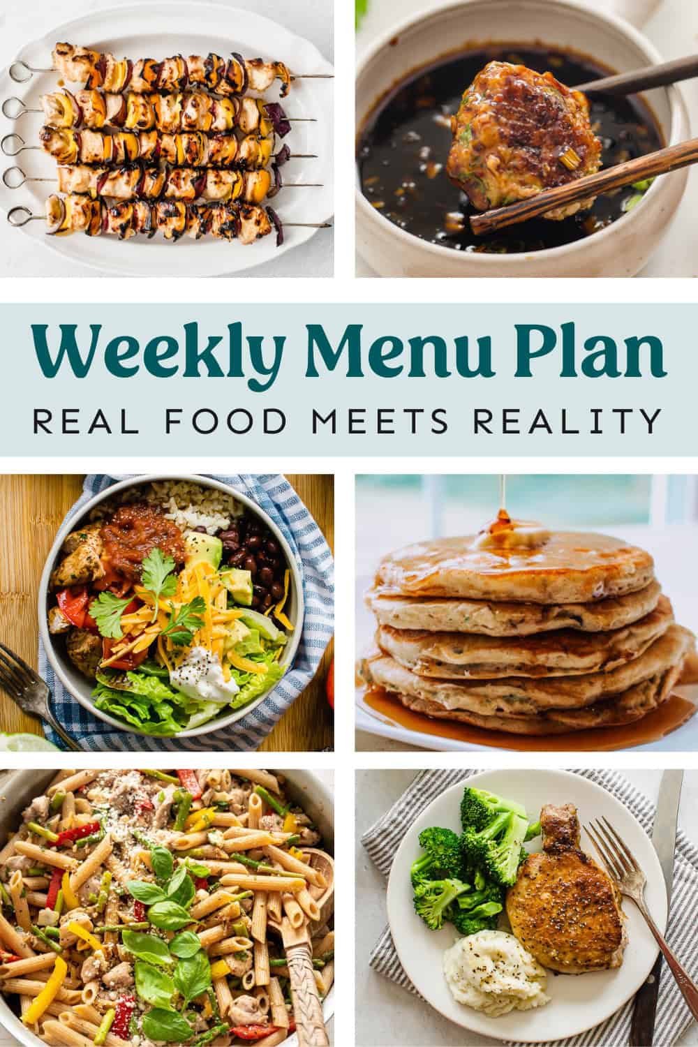 Collage of meals from the meal plan.