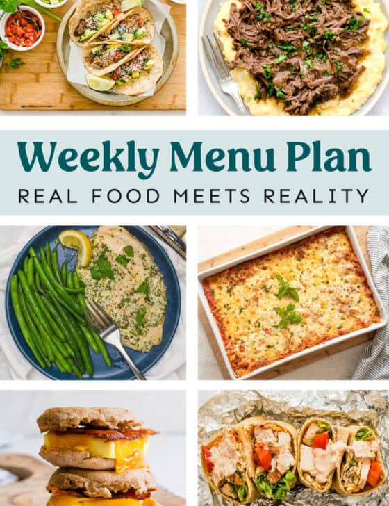 Collage of meals on meal plan.