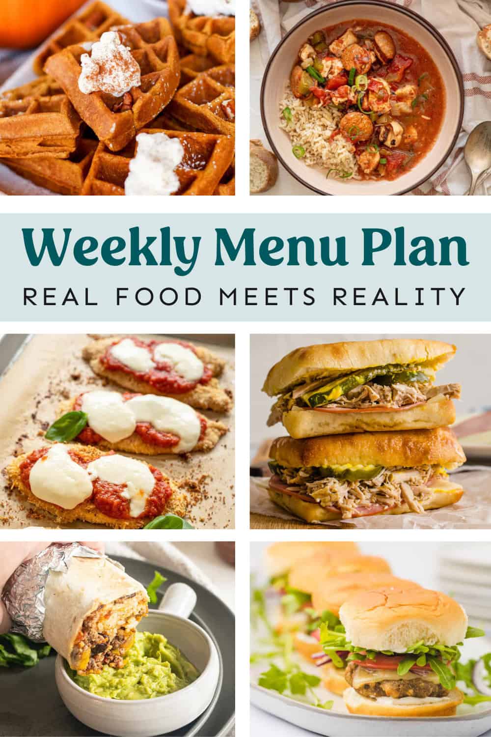 Collage of recipes from the meal plan.