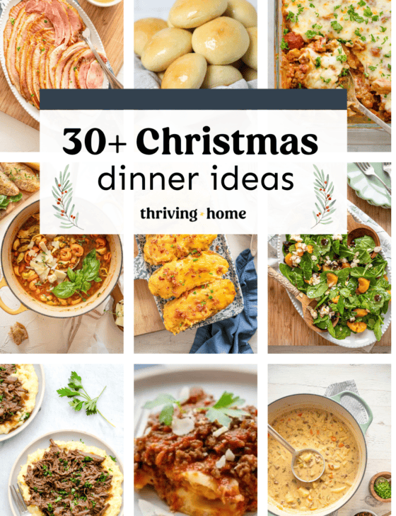 Christmas dinner ideas, including main dishes, side dishes, salads, more.