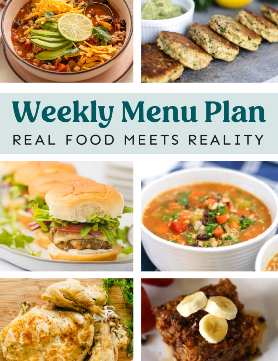 Collage of recipes on the meal plan.