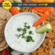 Cottage cheese ranch dip with veggie sticks and pretzel chips.