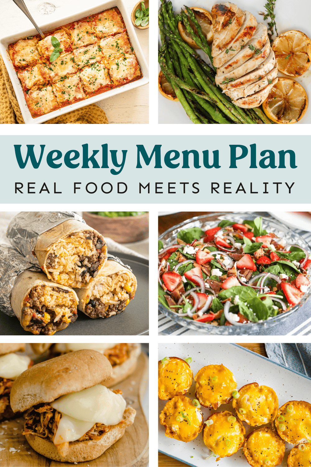 Collage of recipes from the meal plan.