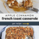 Apple cinnamon baked french toast casserole