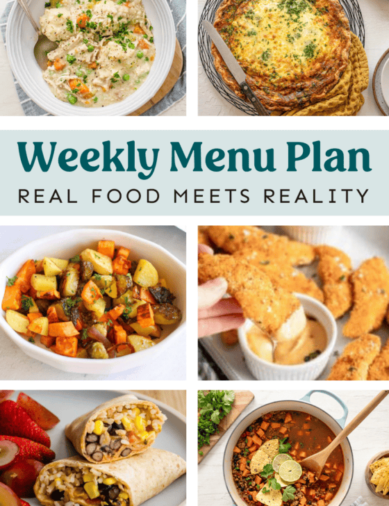 Collage of recipes from the meal plan.