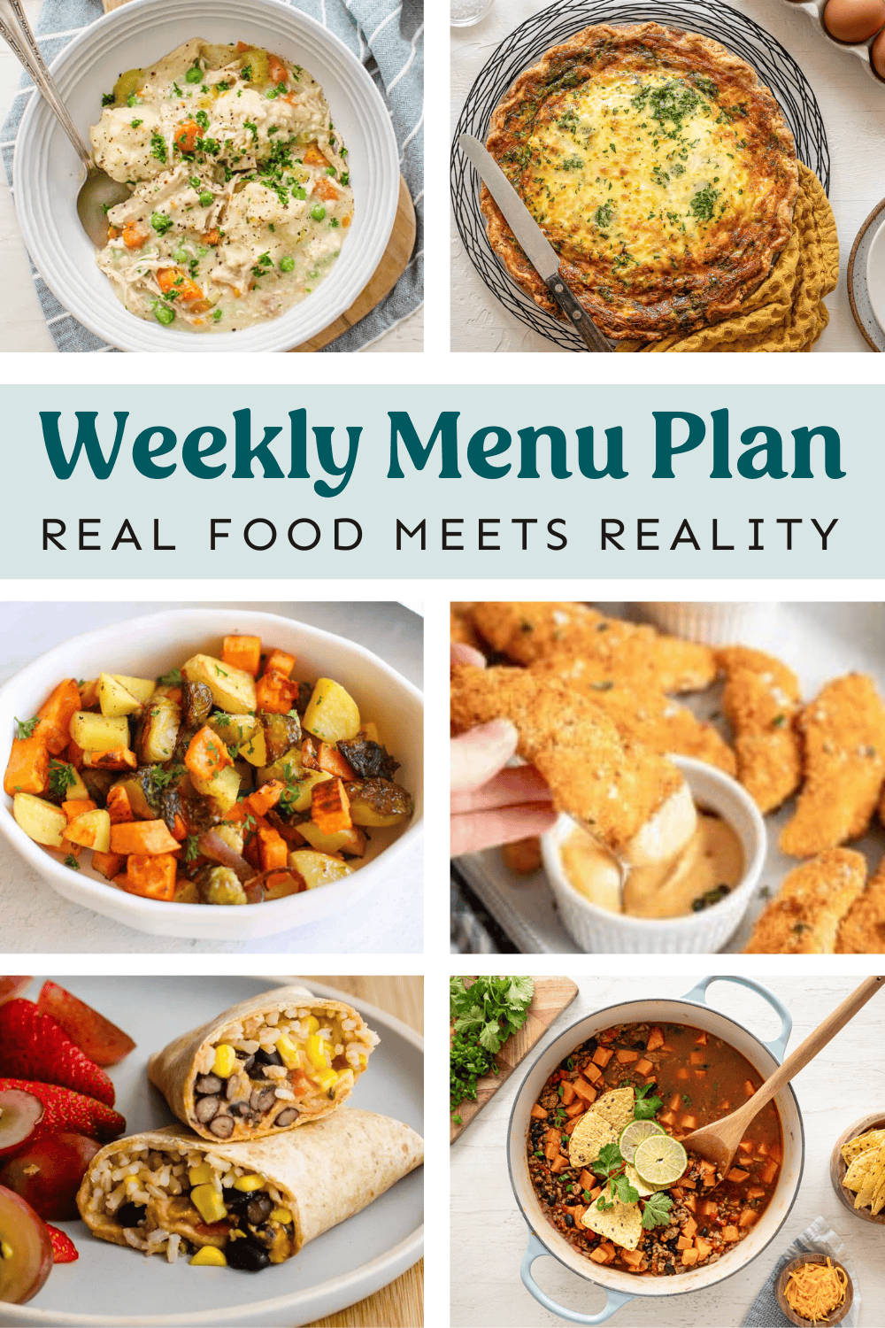 Collage of recipes from the meal plan.