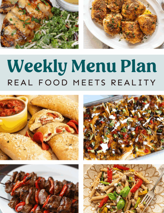 Collage of recipes from the meal plan.