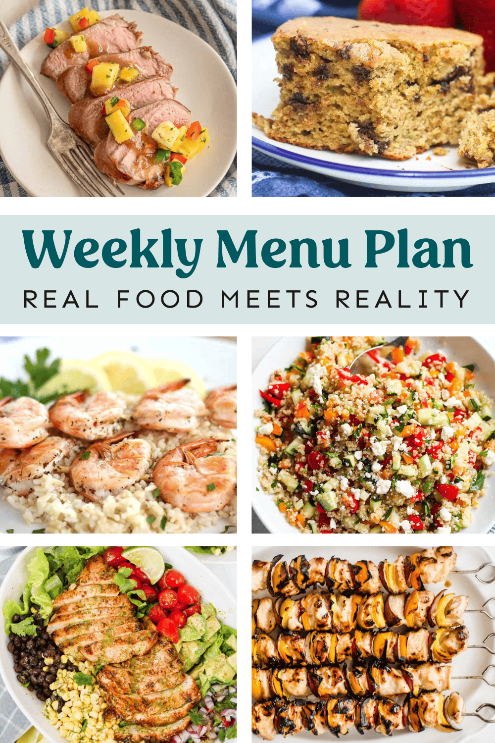 Collage of meals from the weekly plan.