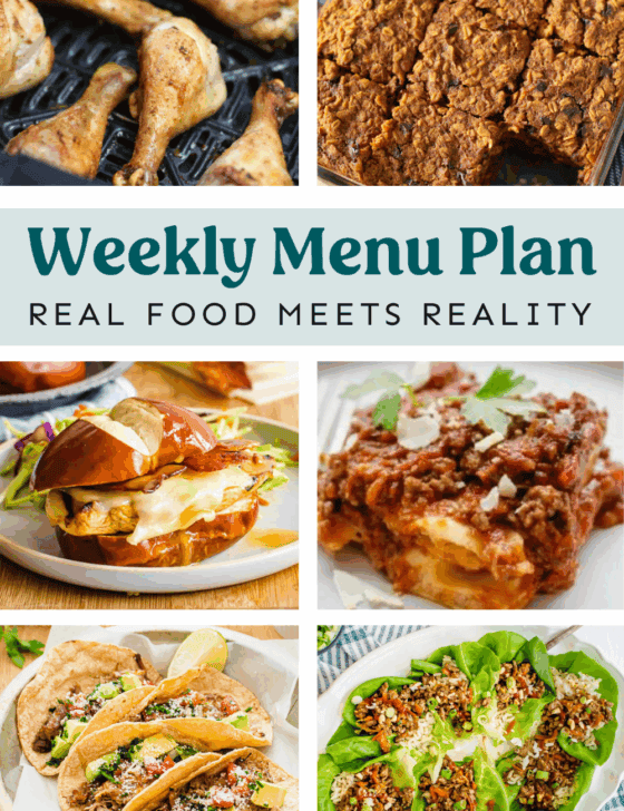 Collage of photos from the meal plan.