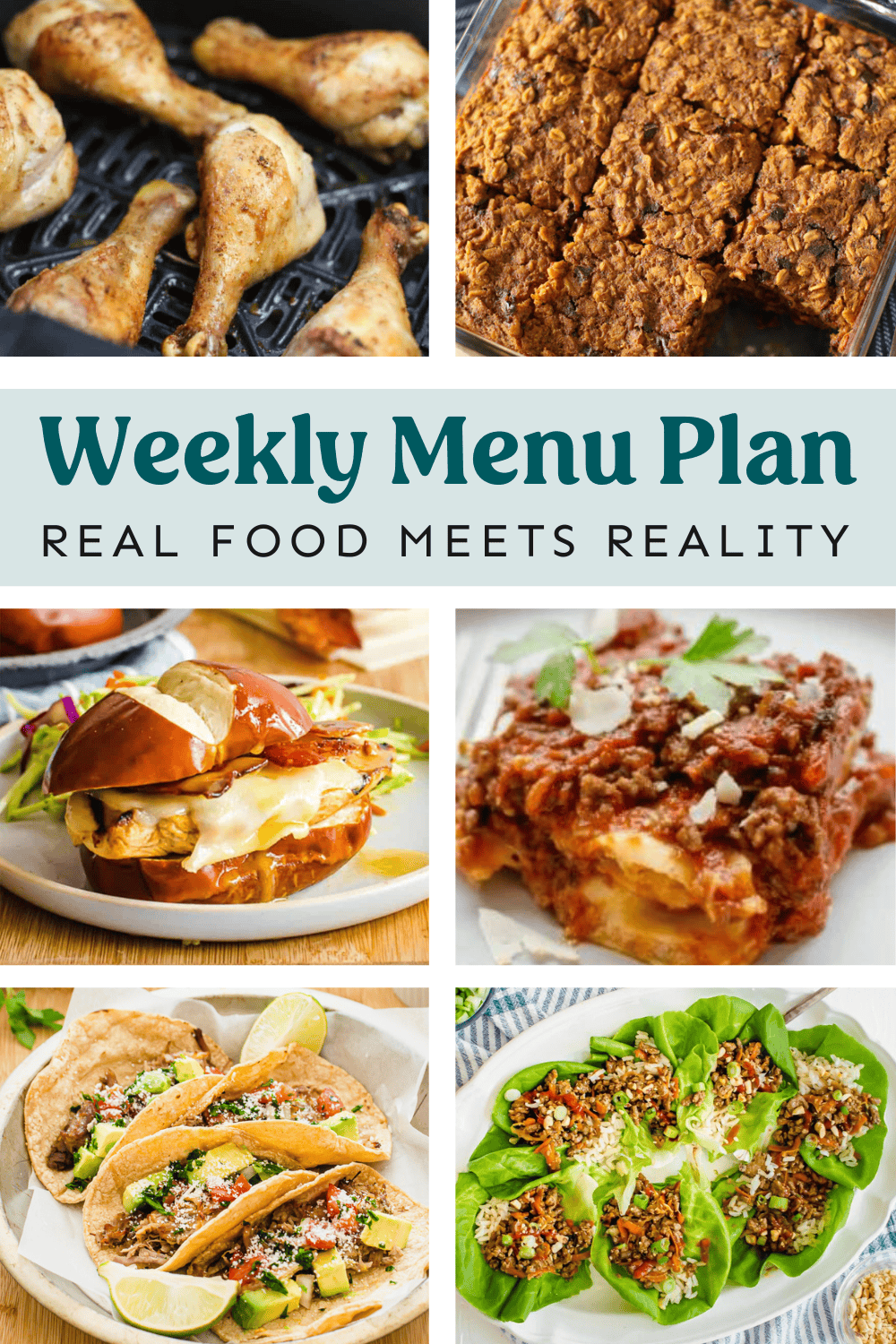 Collage of photos from the meal plan.