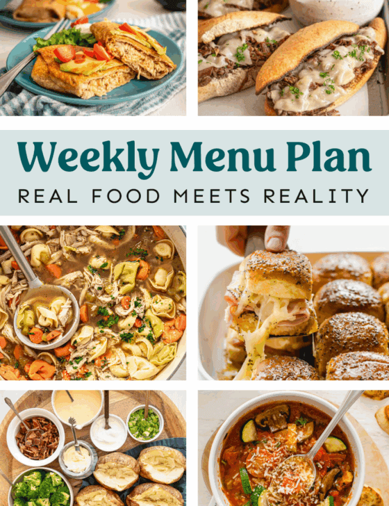 Collage of photos from the meal plan.