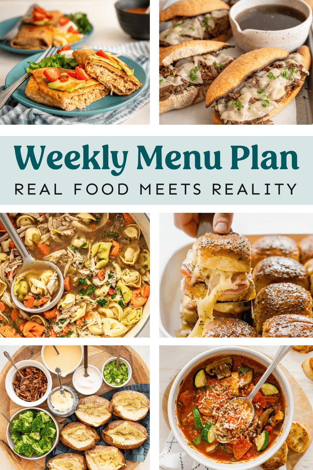 Collage of photos from the meal plan.