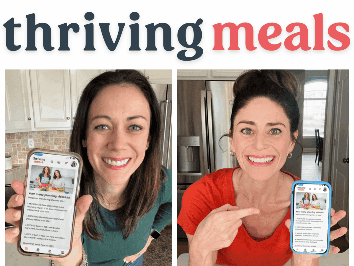 Polly and Rachel demonstrating Thriving Meals app.