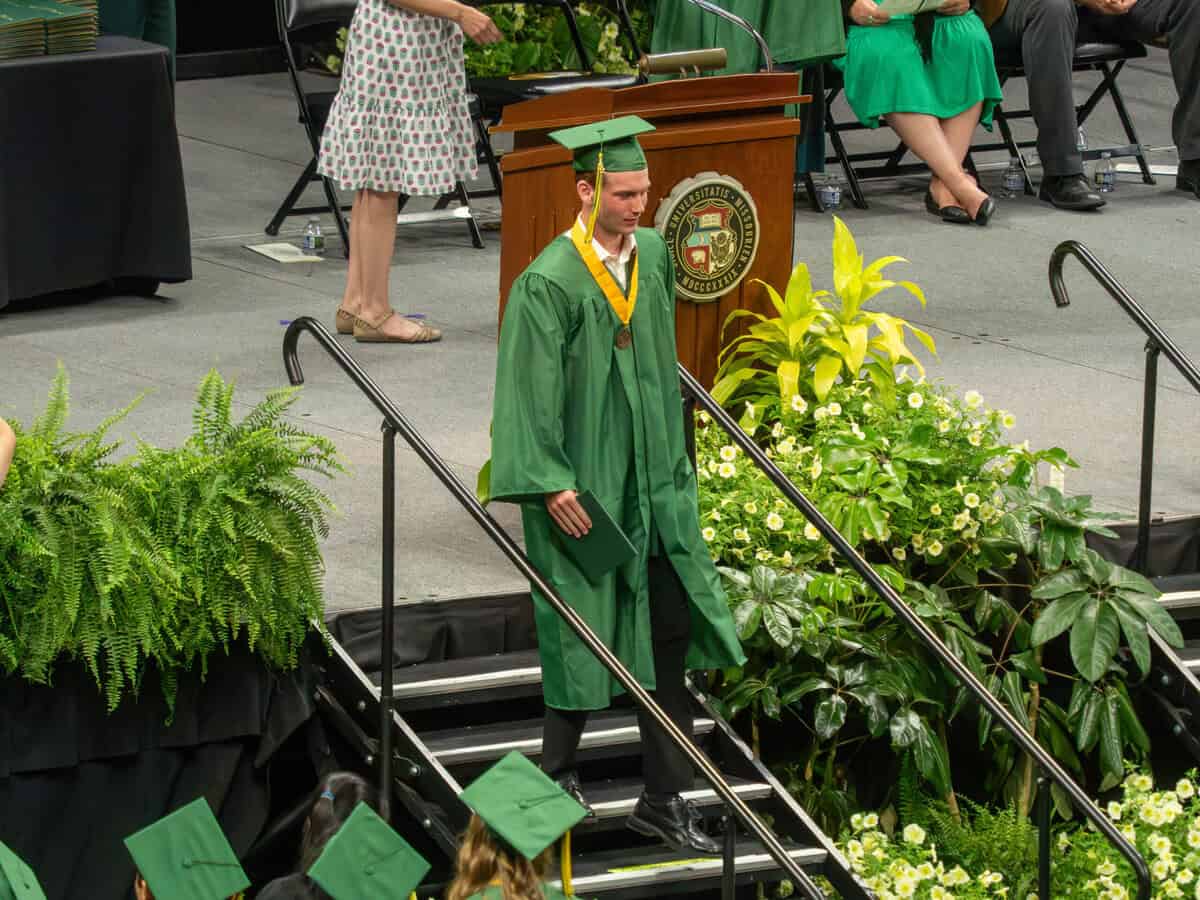 Rachel's son graduating from high school.