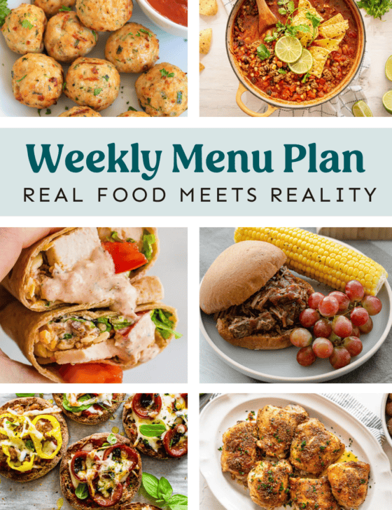 weekly menu plan recipes.